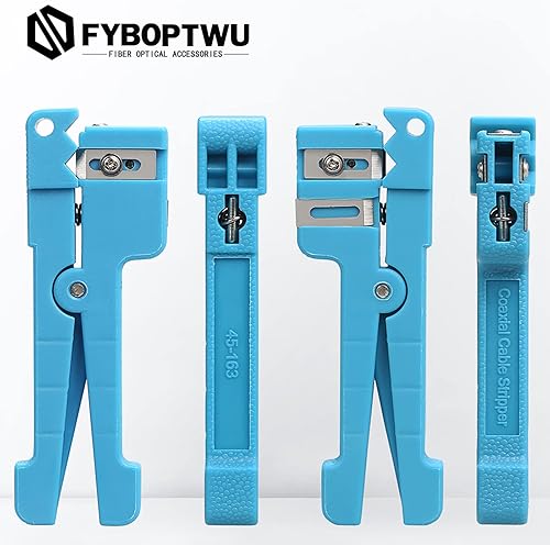 Miniatura 7 de FYBOPTWU - 1 unid cable coaxial cortador de pelar herramienta de cable coaxial pelacables pelacables de fibra óptica azul pelacables cortador de