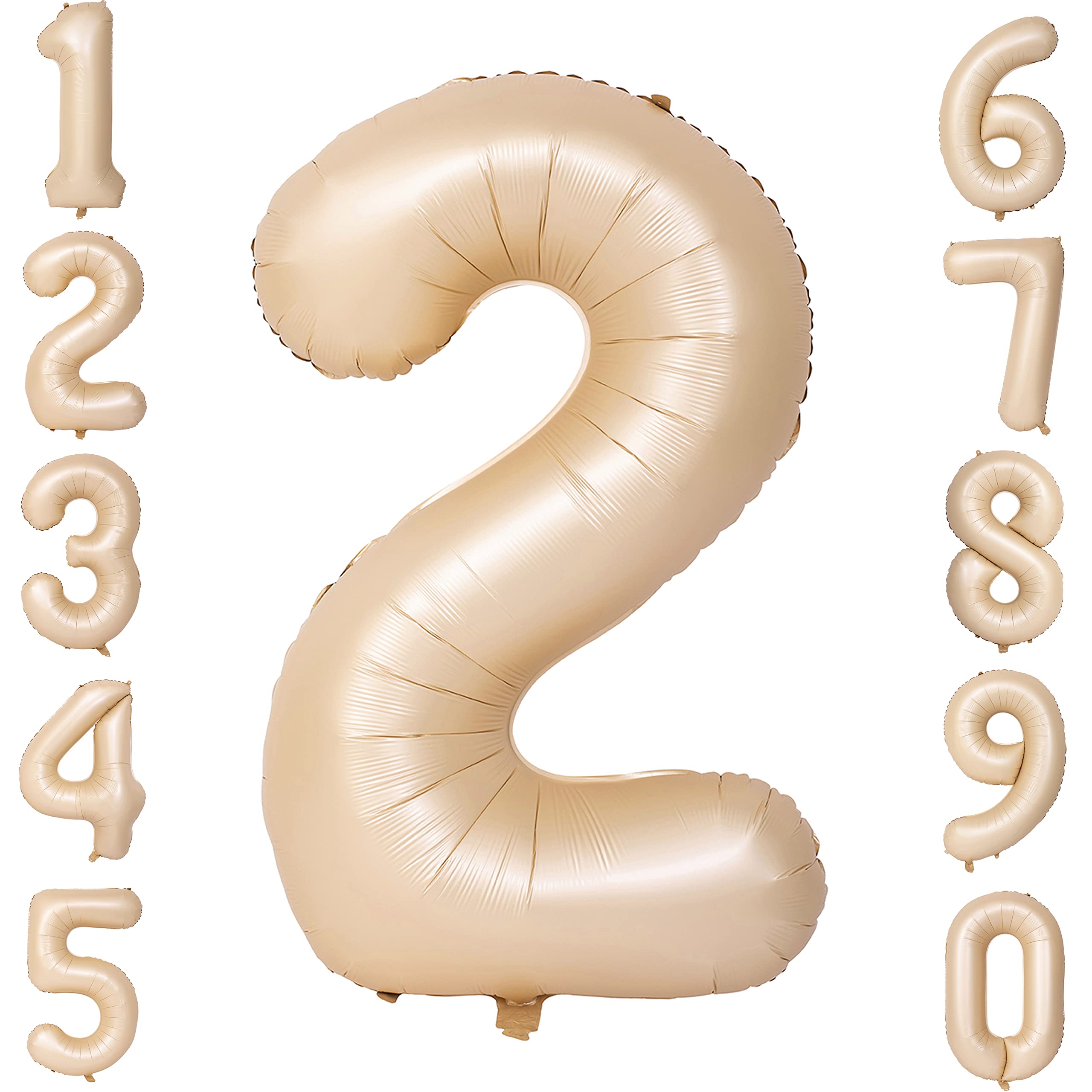 Red 0 balloon 40 Inch Giant Helium Foil Number 0 to 9 Red Balloon Birthday Wedding Party Digital Decorations (Number 0) — view 572