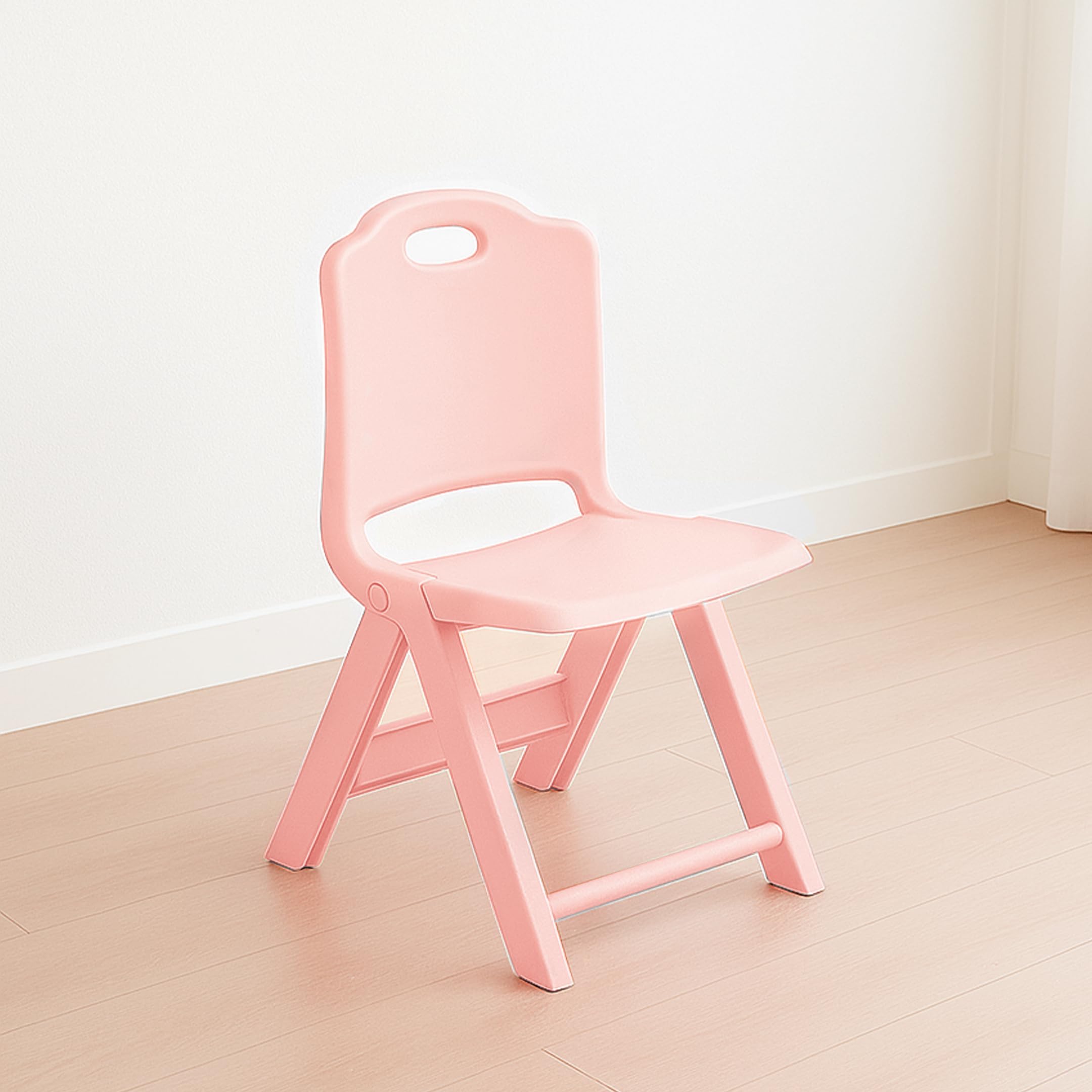 HAPPY BEAR Foldable Kids | Foldable Study | Space-Saving, Portable, and Supports up to 30kg |Folding Stool | Kids Study (Pink)