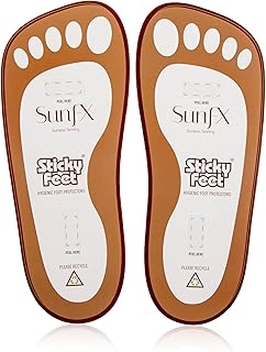 SunFX Disposable Sticky Feet Protectors (100-PAIRS) Spray Tan Feet Protector Pads for Sunless Airbrush Tanning