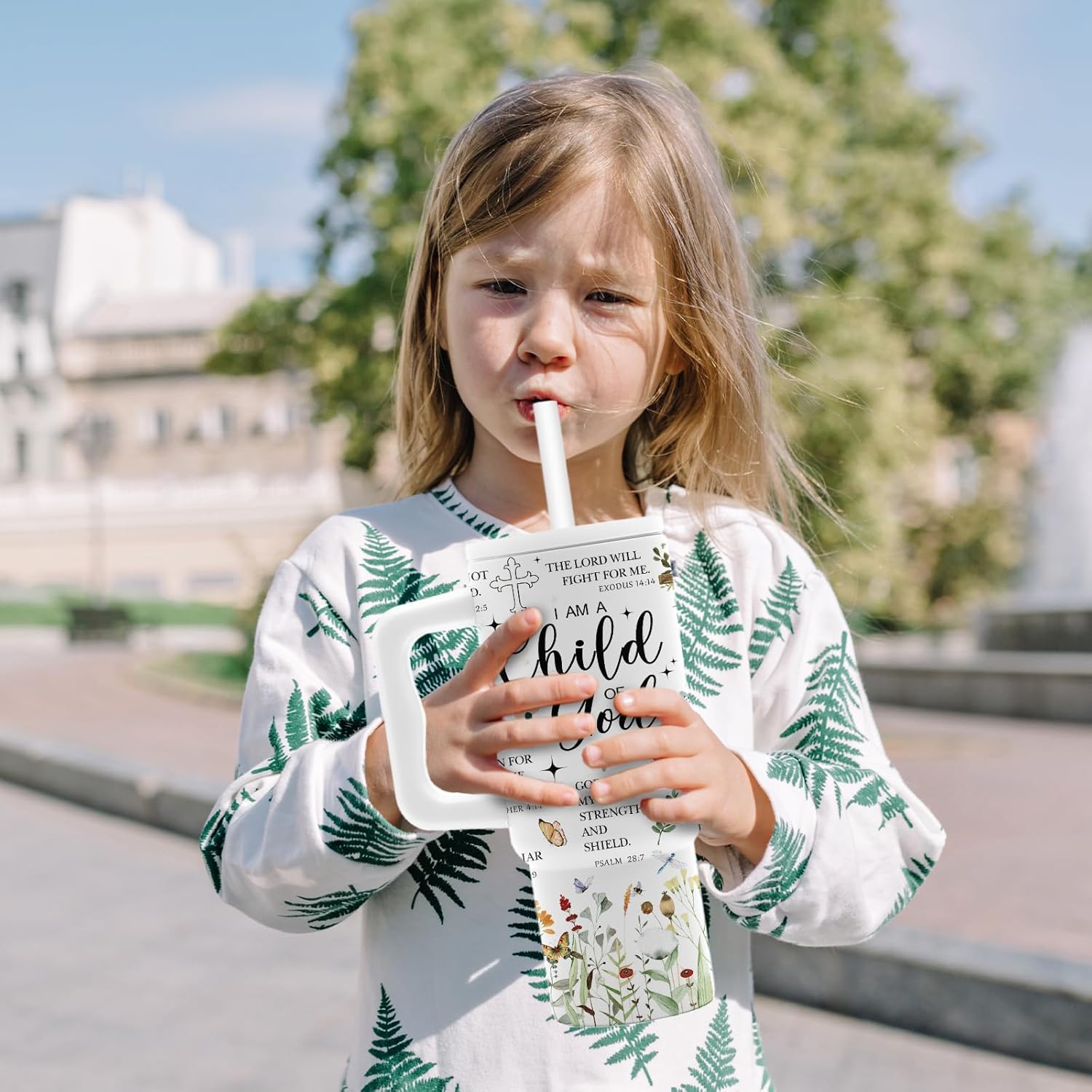 Christian Gifts for Women Girls, Child Of God Tumbler 24 Oz, Inspirational Religious Gifts, Stainless Steel Insulated Christian Coffee Mug, Bible Verse Catholic Spiritual Gift - Image 3