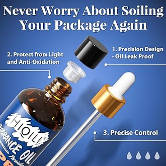 HIQILI Apple Cider Essential Oil 100ml - Pure Fragrance Oil for DIY Candle, Soap, Shampoo Making, Perfect for Aromatherapy, Home Diffuser, Laundry Freshener 3.38 Fl Oz