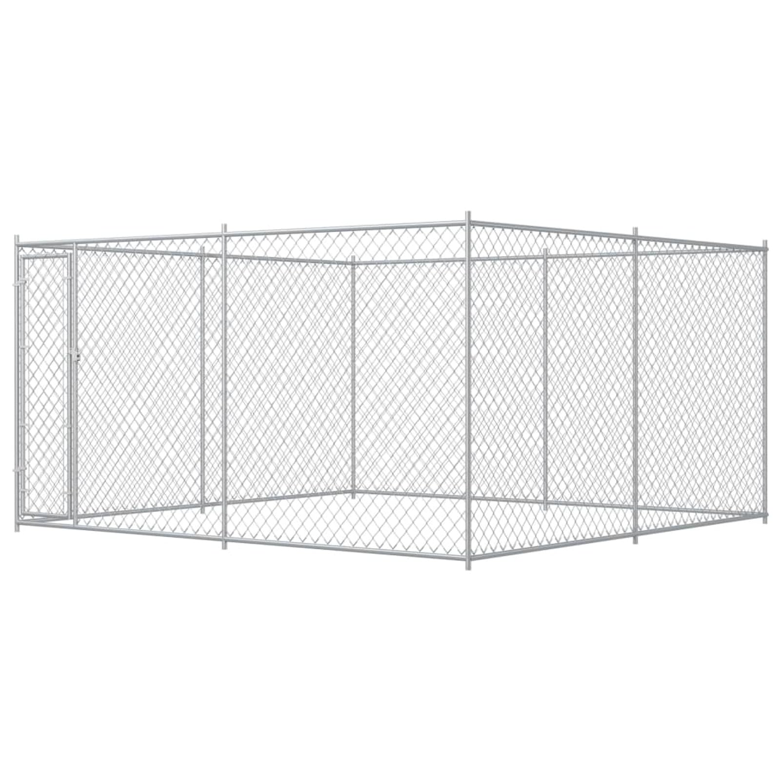 Outdoor Dog Kennel Dog Fence Outdoor Dog Kennel Outdoor Pet Playpen Dog Fence Outdoor for Yard 150.8"" x 150.8"" x 72.8"", Silver