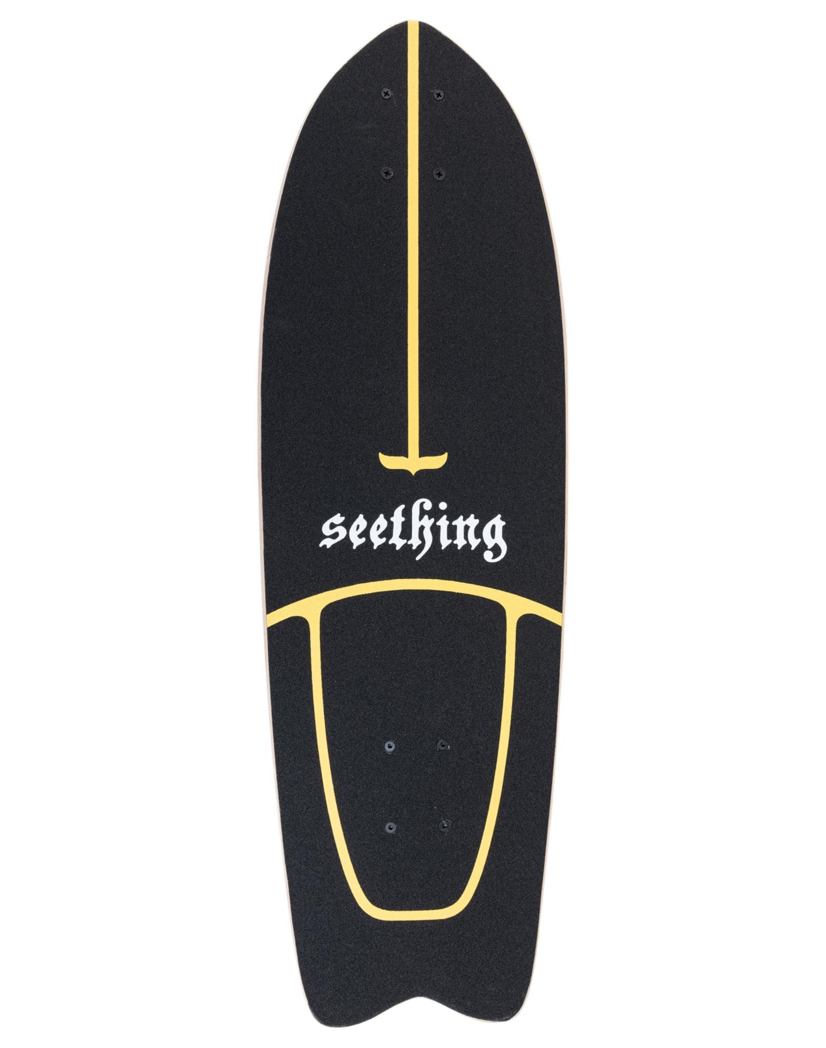Surfskate Surf Board - Seething | Ideal para Surf Urbano | 29"x10" Tabla de Arce | Ejes S7 | Ruedas 65x43mm 78A | Rodamientos ABEC-5 | Completo y Listo para Usar, Incluye Llave T