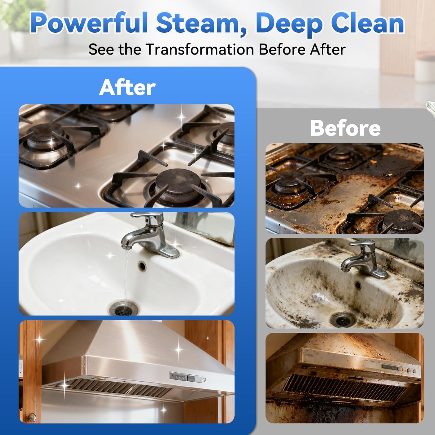 Steam Cleaner,2500W High-Pressure Steamer for Cleaning, 15s Fast Heat-Up&1.4L Large Tank,3-Level Adjustable Handle with 14 Accessories,Portable Steam Cleaner for Home,Car,Furniture,Bathroom - Image 7