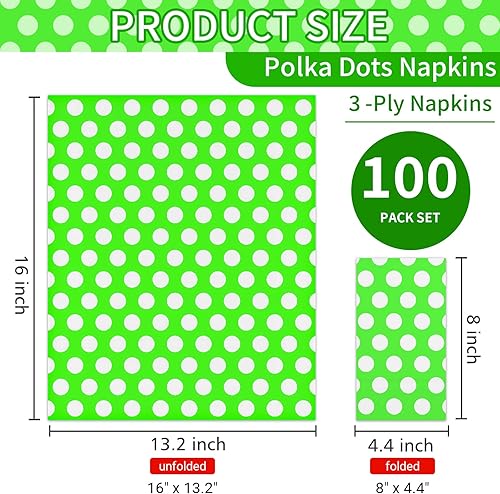 Miniatura 2 de DYLIVeS Paquete de 100 toallas de invitados de lunares azul marino, servilletas de cena desechables de papel, toallas de mano de cóctel, servilletas