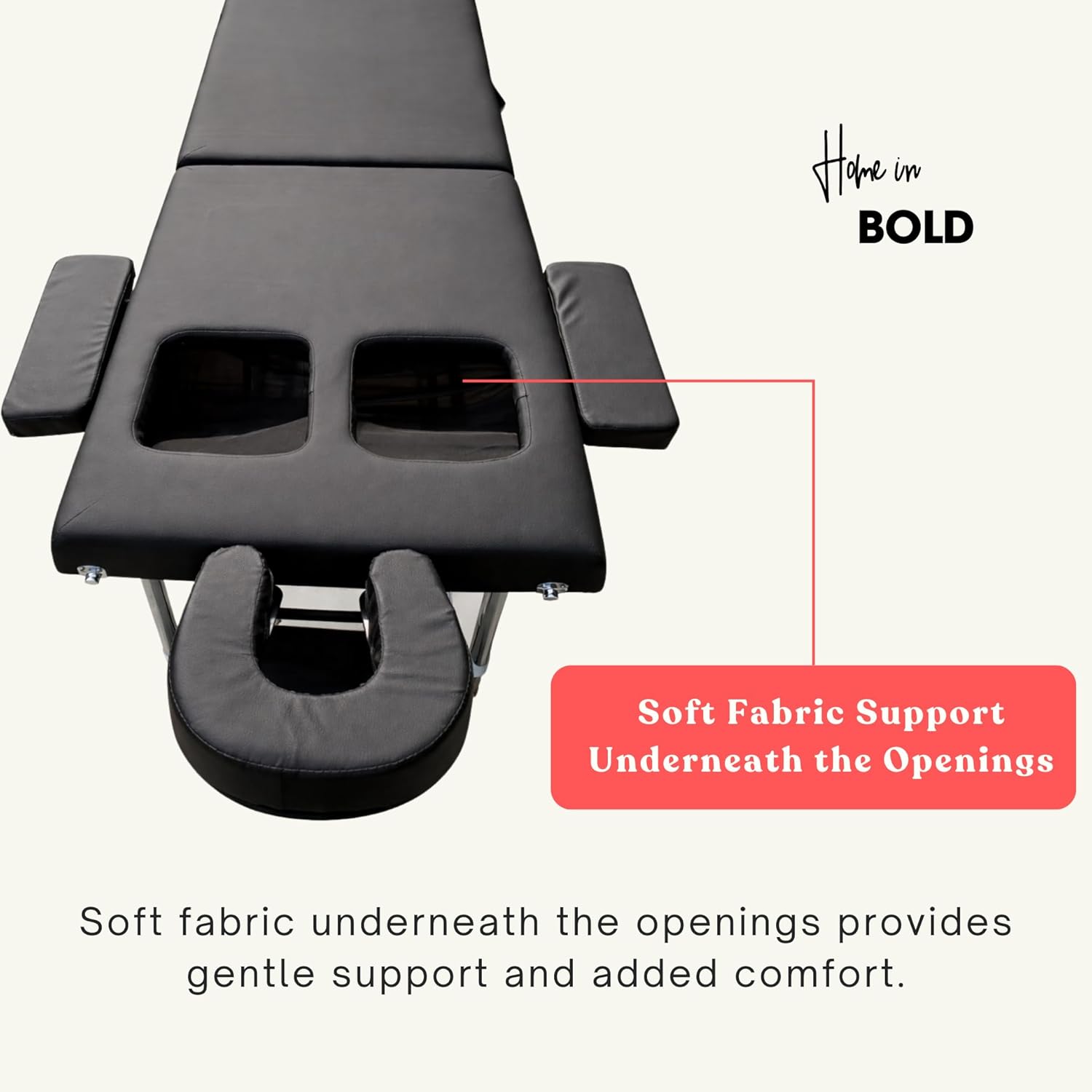 Home in Bold Massage Table Breast – Ergonomic Breast Support for Massage Comfort, Spa Therapy, Chest Relief, Professional Bodywork & Relaxation Enhancer