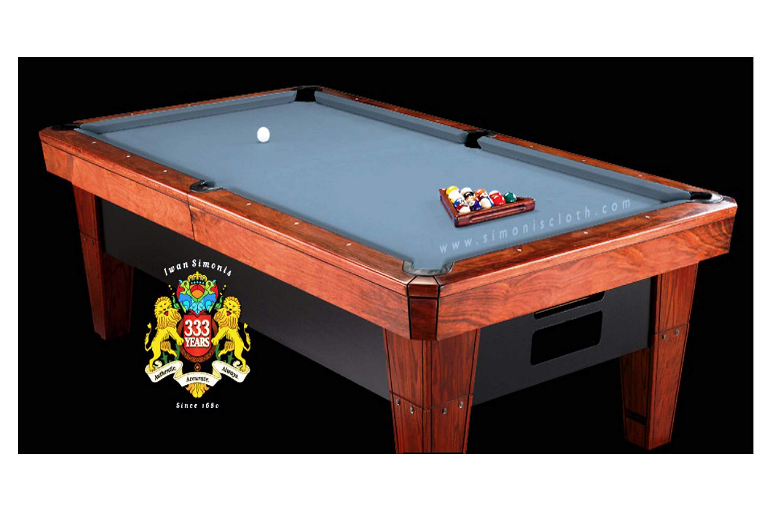 Simonis Pool Table Cloth, All Styles, UK & USA (Powder Blue 860, 6ft UK Bed & Cushion Size)