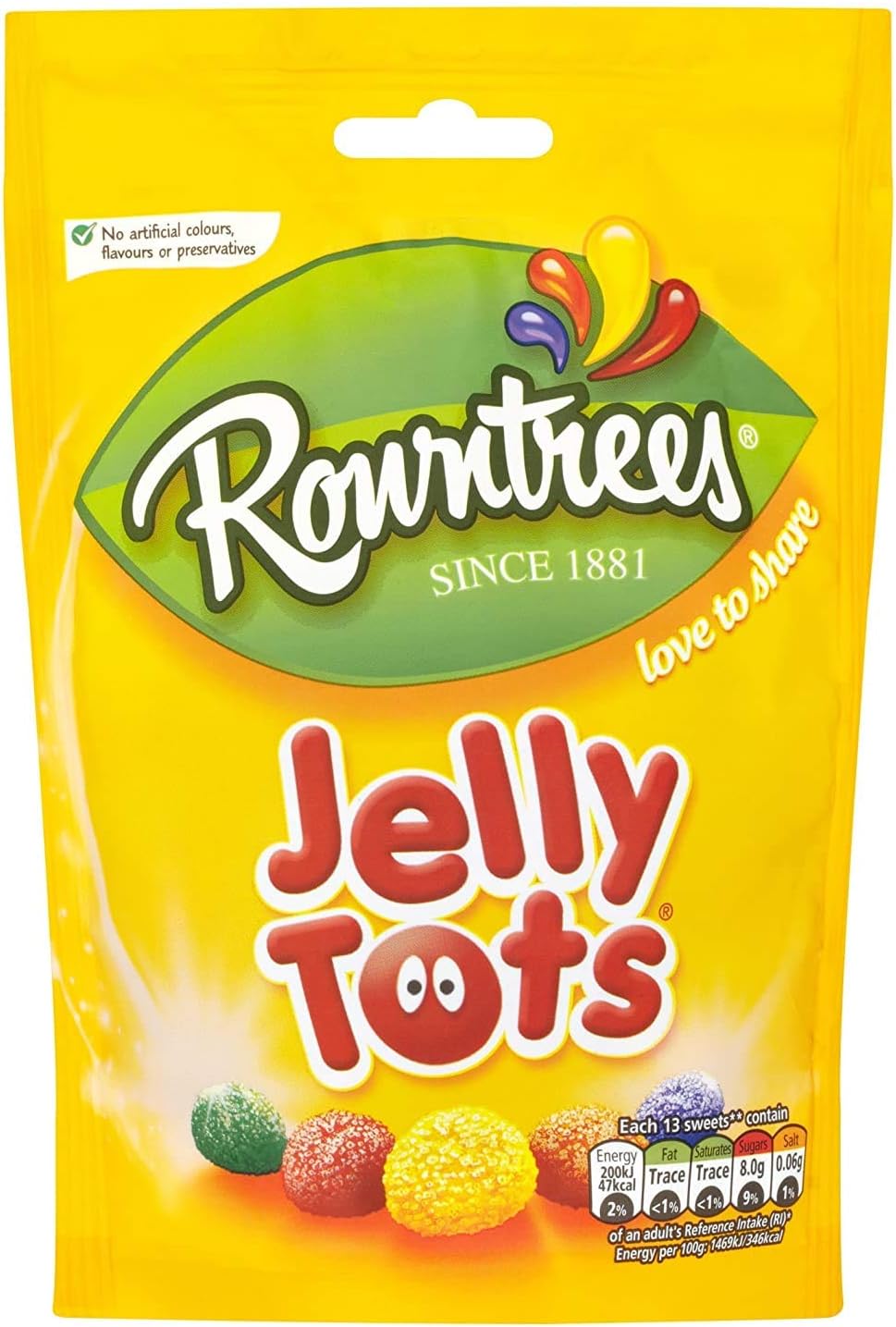 Rowntree Jelly Tots Pouch 150g (Pack of 3)