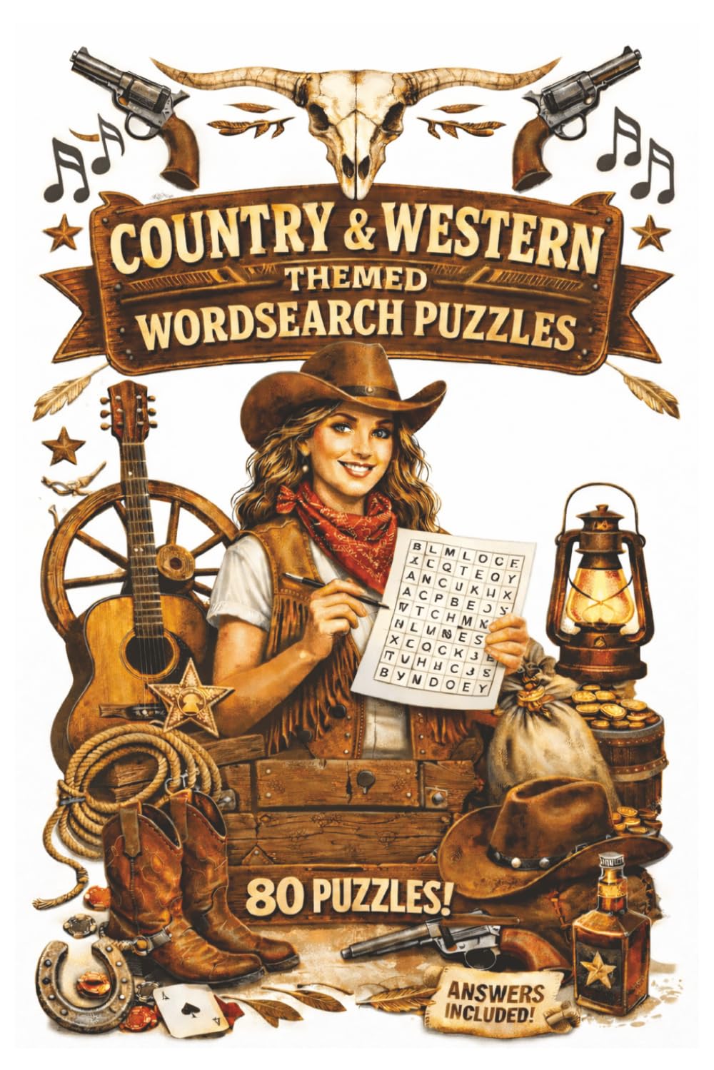 Country & Western Wordsearch Puzzles: Saddle Up for a Wild West Puzzle Adventure!