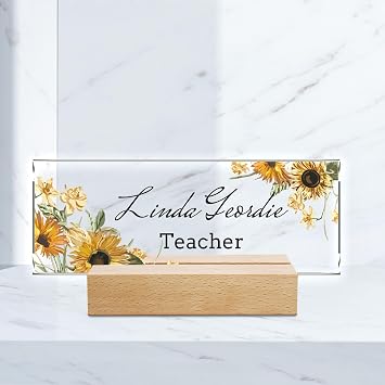Personalized Desk Name Plate Custom Name Plate for Home, Desk, Teacher, Boss, Work Desk Decoration