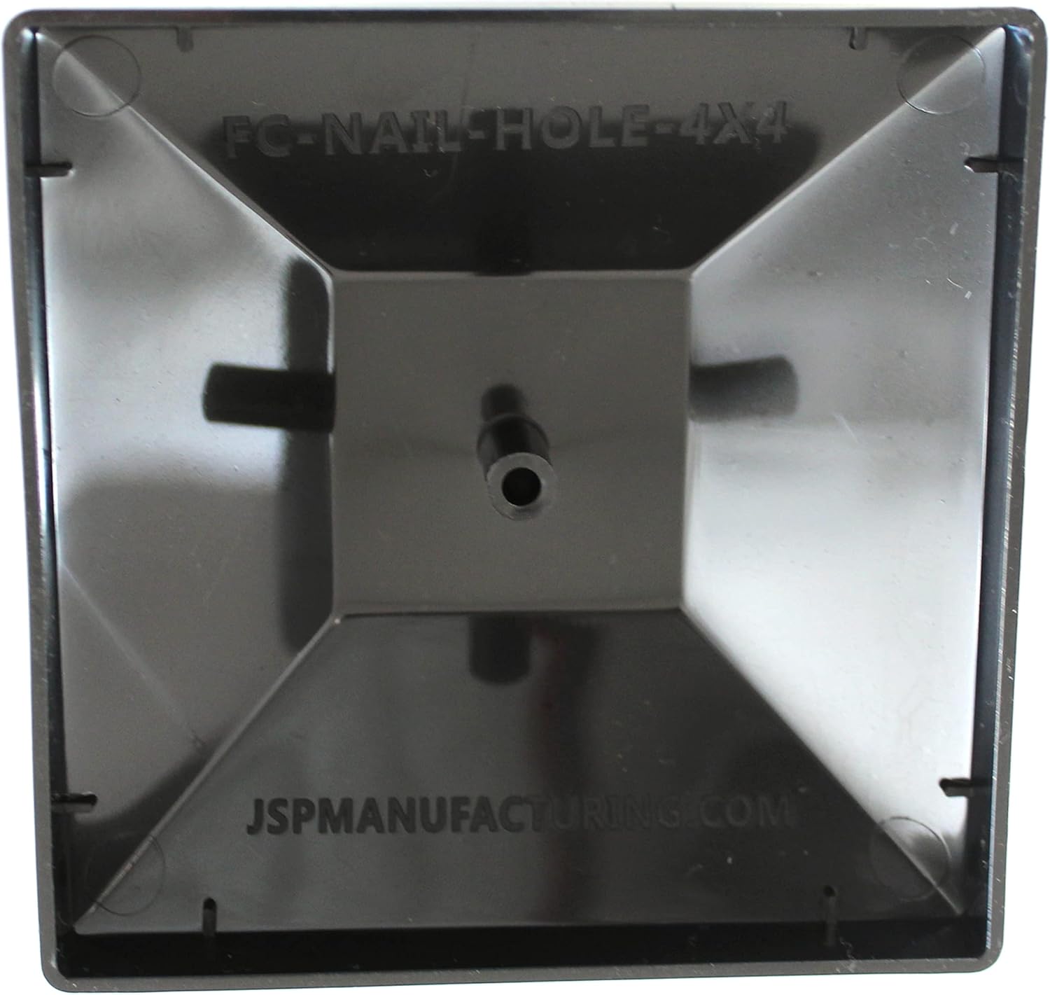 Nominal 4x4 Plastic Fence Post Caps with Nail Hole (3-5/8"x 3-5/8") (100, Black)