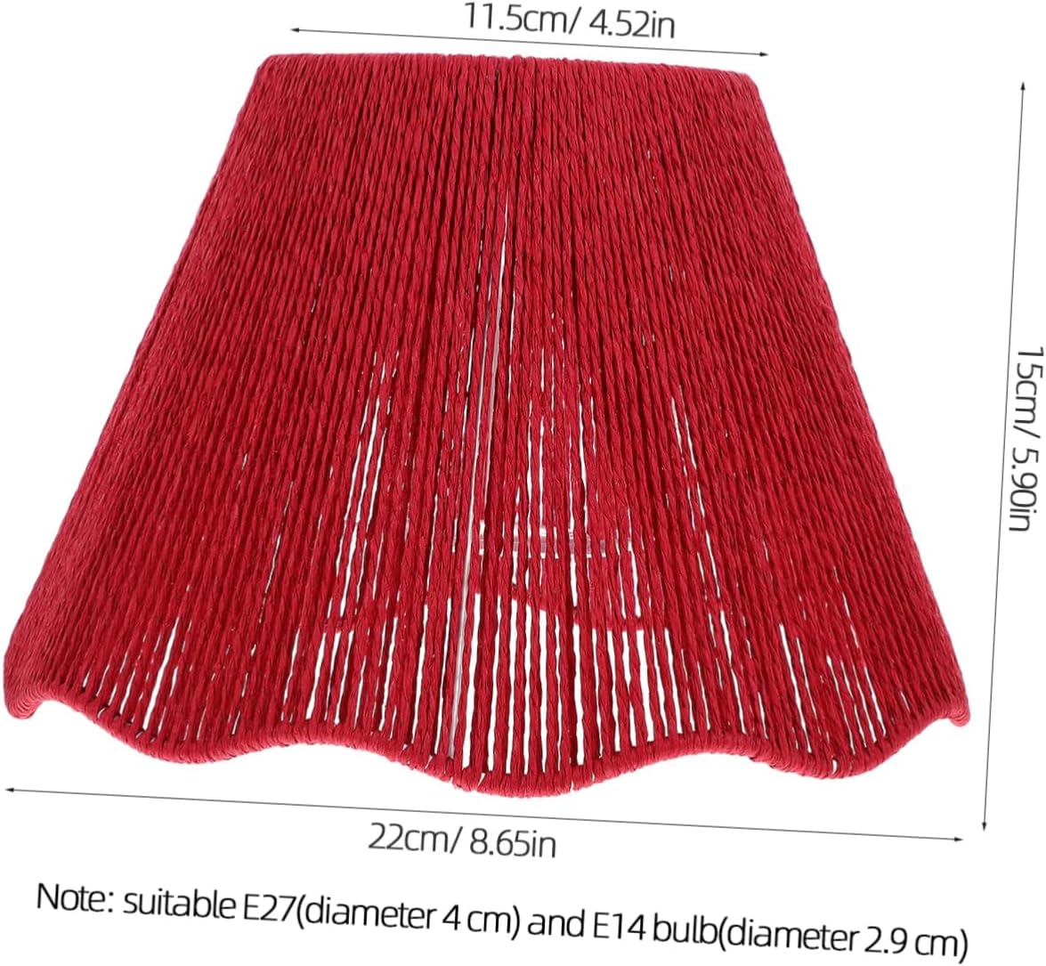 Gadpiparty Woven Hanging Lampshade Replacement Cover Indoor Light Fixture Elegant and Versatile Lamp Cover for Bedrooms Dining Rooms and Offices Cozy Ambiance Decor
