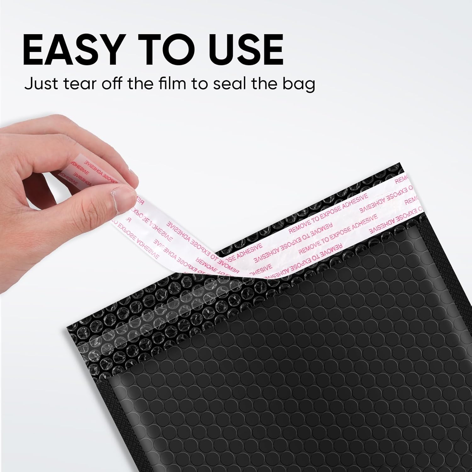 CHMI Black Bubble Mailers 8.5 x 12 Inch 100 Pack, Usable Size 8.25X12 Inch Poly Mailers,Mailing Envelopes,Shipping Mailer，Opaque Self Seal Adhesive Waterproof Bags for Packaging and Shipping.