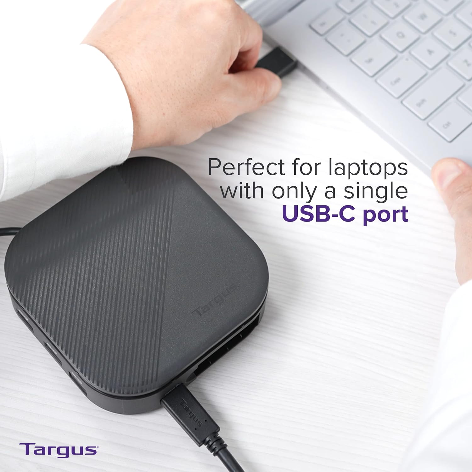 Targus USB-C Universal Dual HD Docking Station with 80W PD Pass-Thru, Dual Monitor (HD) or Single Monitor (2K), TAA Compliant Laptop Docking Station with DisplayLink