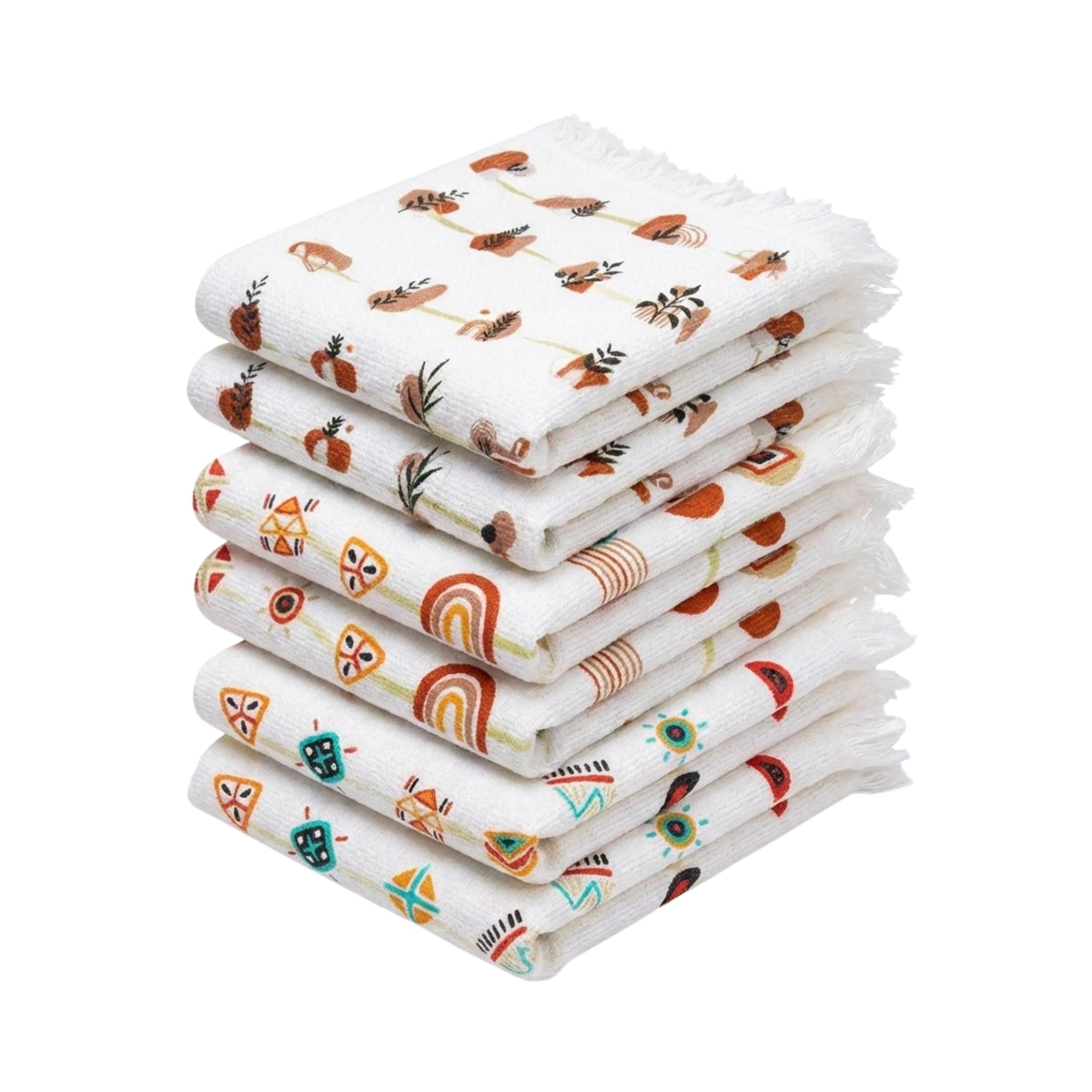 Lot de 6 torchons de cuisine à 3 motifs – Séchage rapide et non pelucheux (40,6 x 61 cm) décoratifs, doux et modernes – Polyvalents, parfaits comme essuie-mains, torchon et vêtements de
