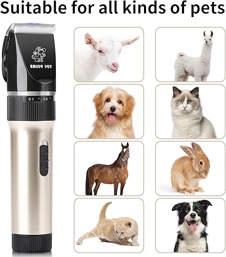 Miniatura 7 de Máquina profesional para cortar pelo en perro y gato con cuchillas desmontables. Máquina inalámbrica, recargable, para cortar y recortar pelo grueso