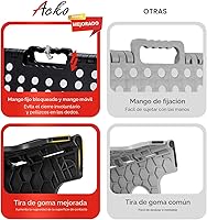 Vista 2 de ACKO Taburete plegable de 16 pulgadas con capacidad de 400 libras, taburetes de plástico para adultos y niños, taburetes plegables para cocina, Negro