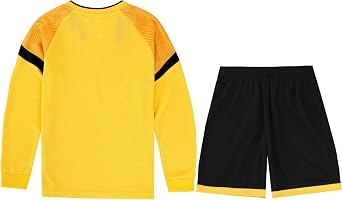 M2C Boys Long Sleeve Soccer Goalie Jersey Set Sports Outfit Lightweight Top and Shorts
