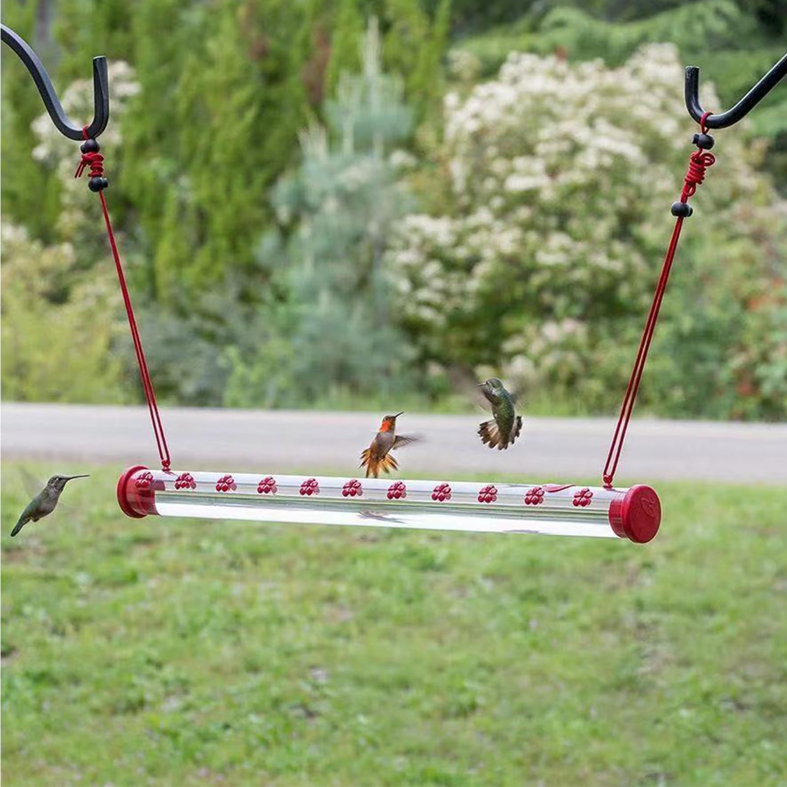 AOFUXTI Kolibri-Futterspender Aus Glas, 590 Ml – Mit Ameisengraben, Bienenresistent, Eichhörnchensicher – Für Garten & Balkon