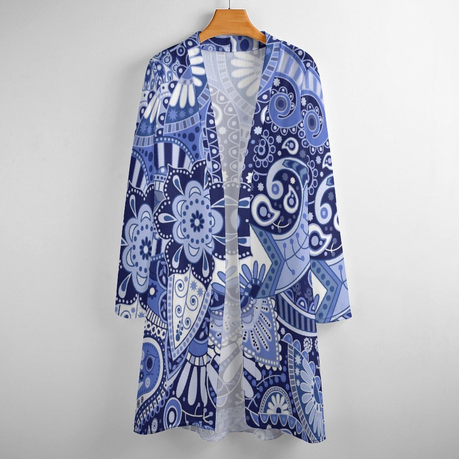 プリスティン　ペイズリー柄　ロングカーデ ペイズリー柄 プリントスカート パネル柄 ロングスカートマキシ