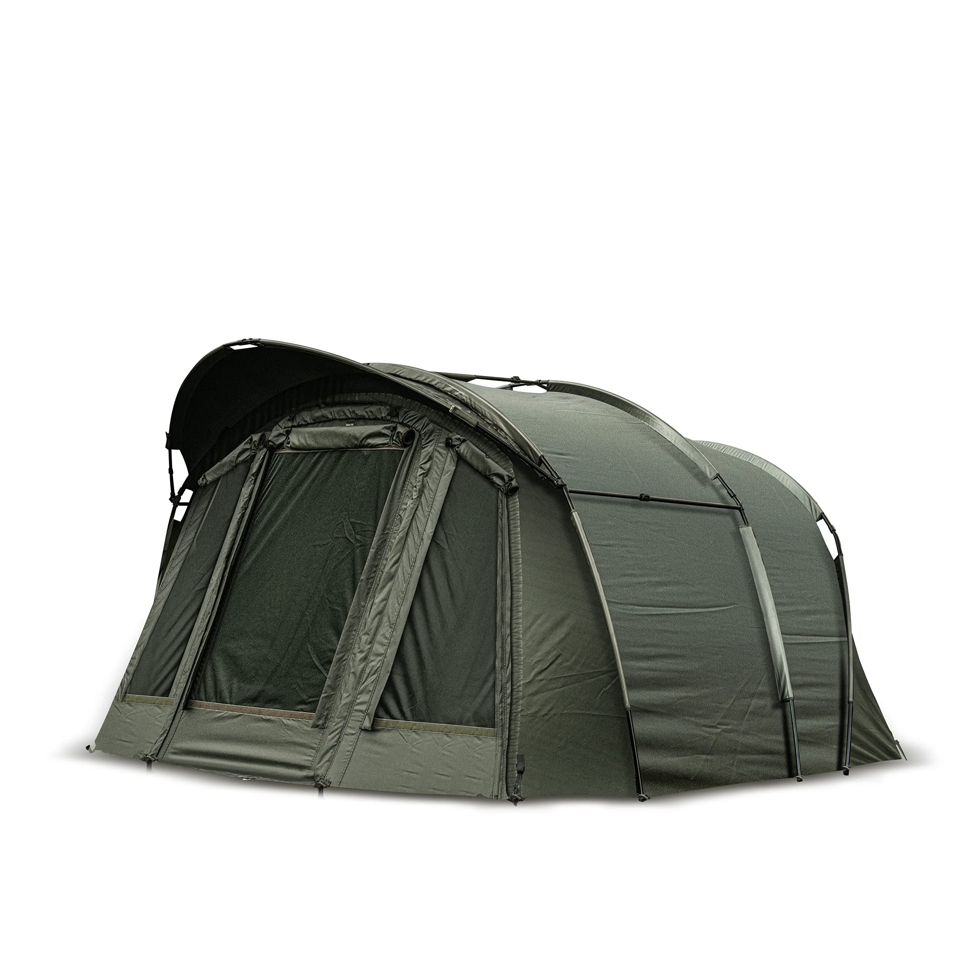 Solar Tackle Undercover - Refugio Exterior Bivvy para 2 Personas, Resistente al Agua, Malla mosquitera, Flujo de Aire, Paneles Traseros enrollados, Incluye Bolsillos Interiores, Lona Resistente para