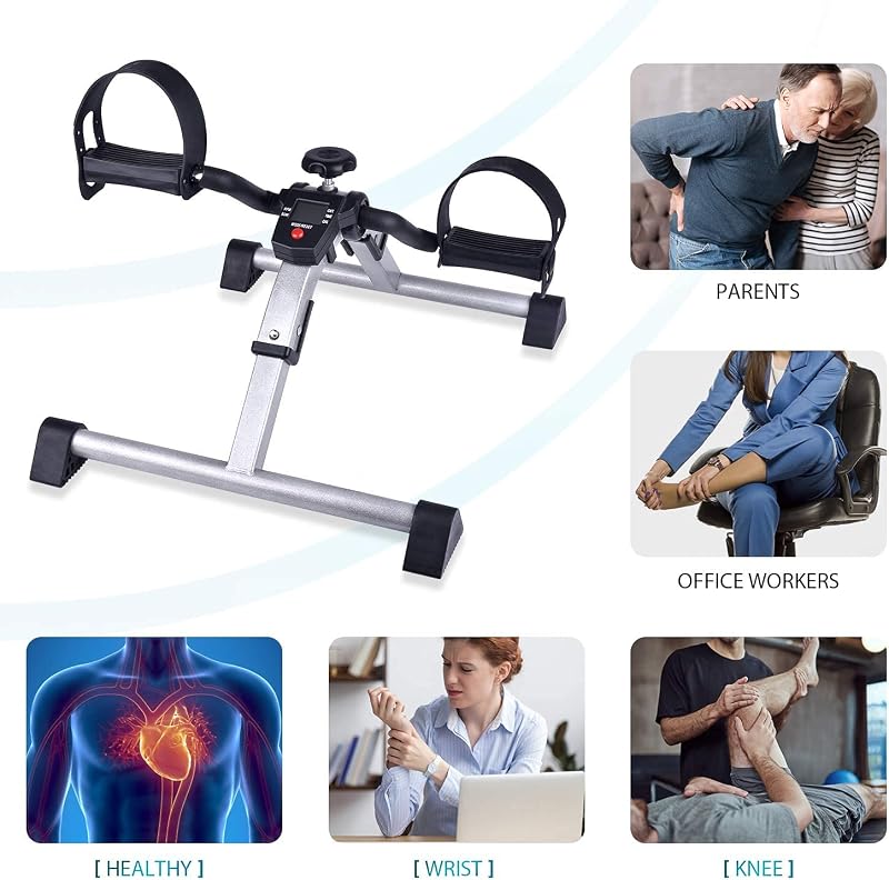 VAZILLIO Mini Bike Pedál Trainer LCD Kijelzővel Állítható Ellenállás Otthoni Edzéshez