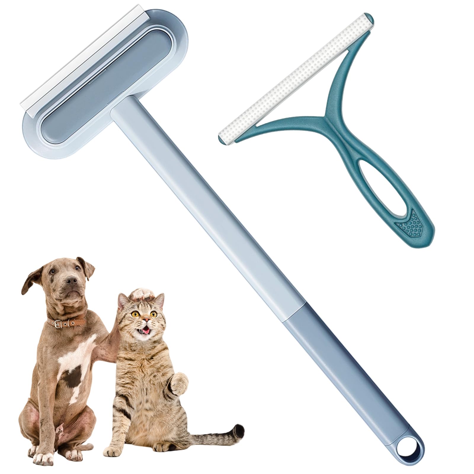 DXPETA 2Pcs Hair Remover, Cat Hair Remover and Dog Hair Remover, Efficient Pet Hair Removal Tool for Furniture Car Seats, Clothes