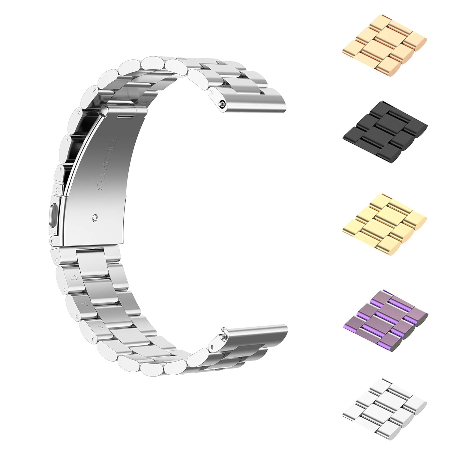 Classic Stainless Steel Metal WatchBand for Huami Amazfit GTS 4 mini 4 3 2 2e 2 Mini GTR