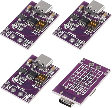 4pcs Type-C QC AFC PD2.0 PD3.0 to DC Fast Charge Decoy Trigger Polling Detector USB-PD Notebook Power Supply Change Board Module Support 5V 9V 12V 15V 20V Fixed Voltage Output