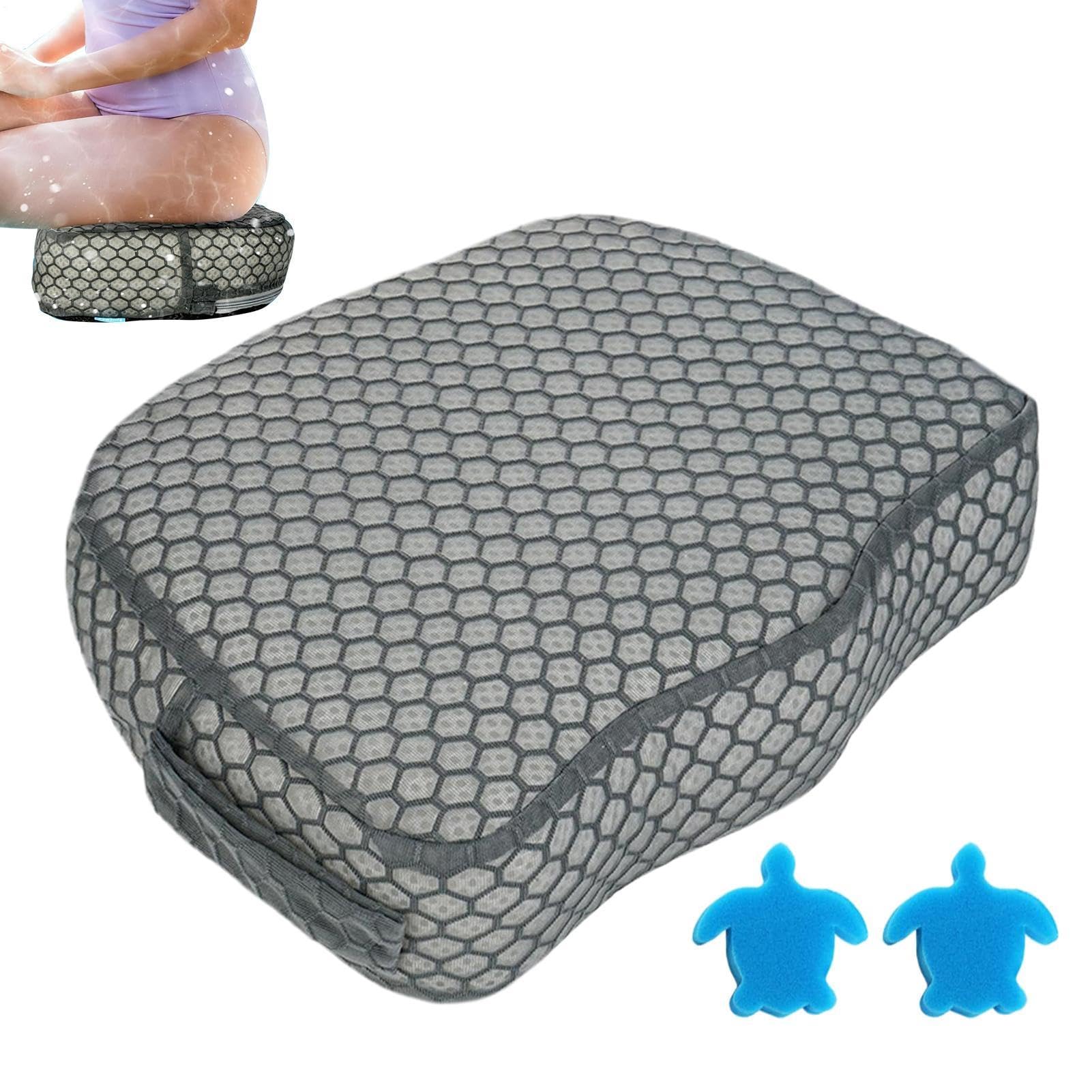 Cuscino Sedile Idromassaggio Maglia Aria 3D Antiscivolo | Sedile Rialzato per Vasca Idromassaggio per Adulti Anziani, Donne Incinte, Uomini, Bagno, Campeggio, Giardino, Camper