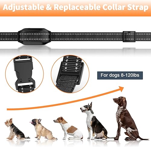 Miniatura 6 de Collar de choque para perros para 2 perros collar de entrenamiento de perros de 3300 pies con control remoto actualizado IPX7 impermeable collar