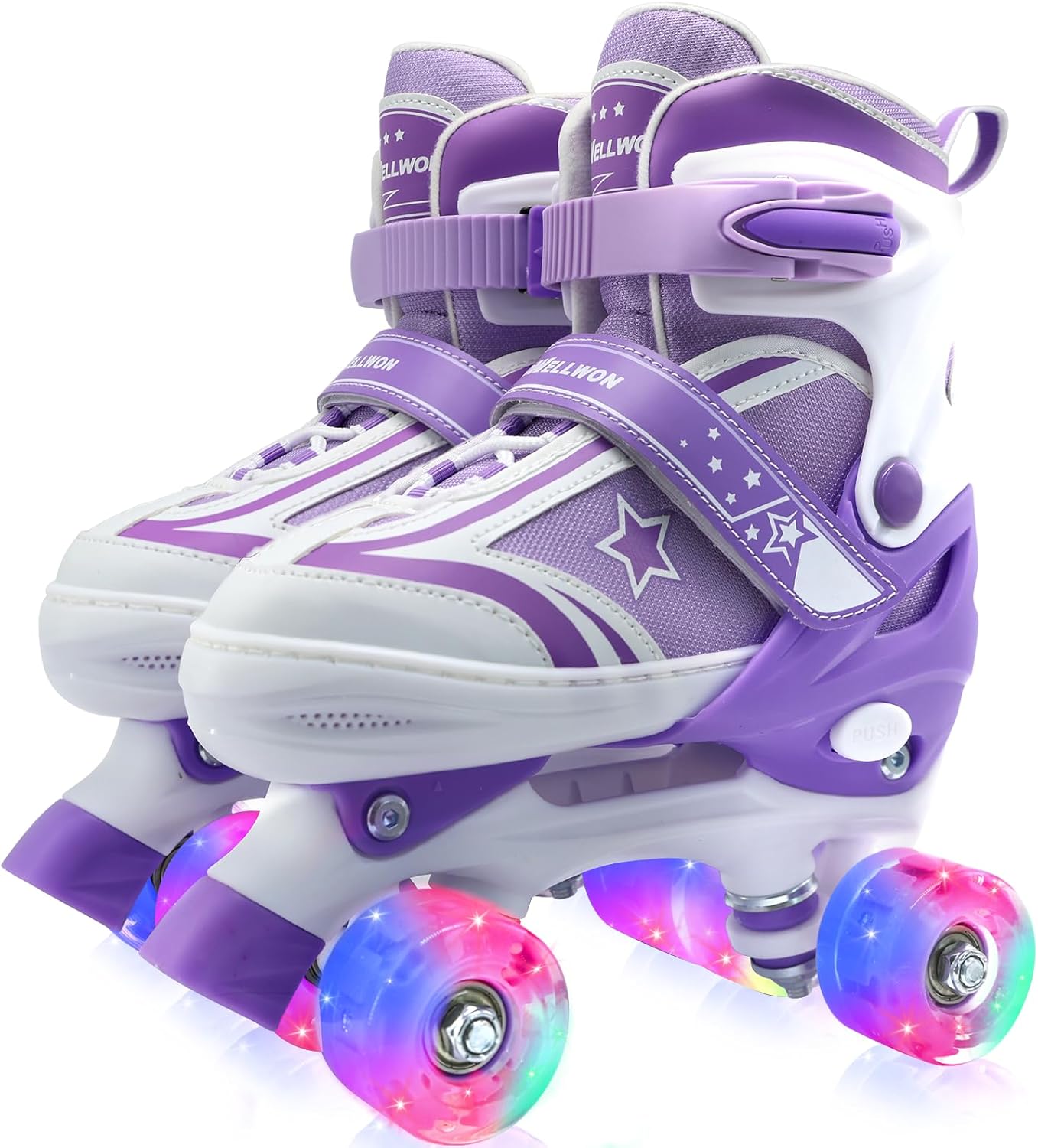 Kids Roller Skates for Boys Girls, 4 Size Adjustable Kids Rollerskates with Light Up Wheels Roller Skates for Boys Girls Ages 5-8 8-12