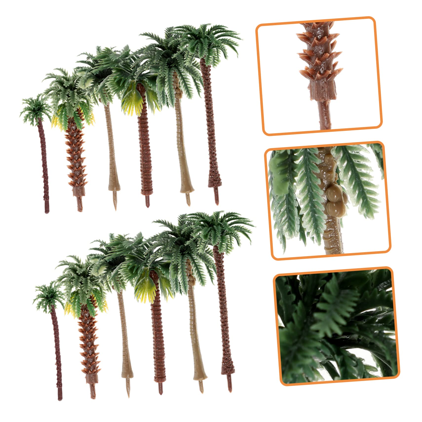 POPETPOP 120 Piezas Juego Miniárboles Arbol Artificial Árbol Diorama Arquitectura Decoración Pino Traje Verde Adorno Modelo Planta Árbol El Plastico Tridimensional