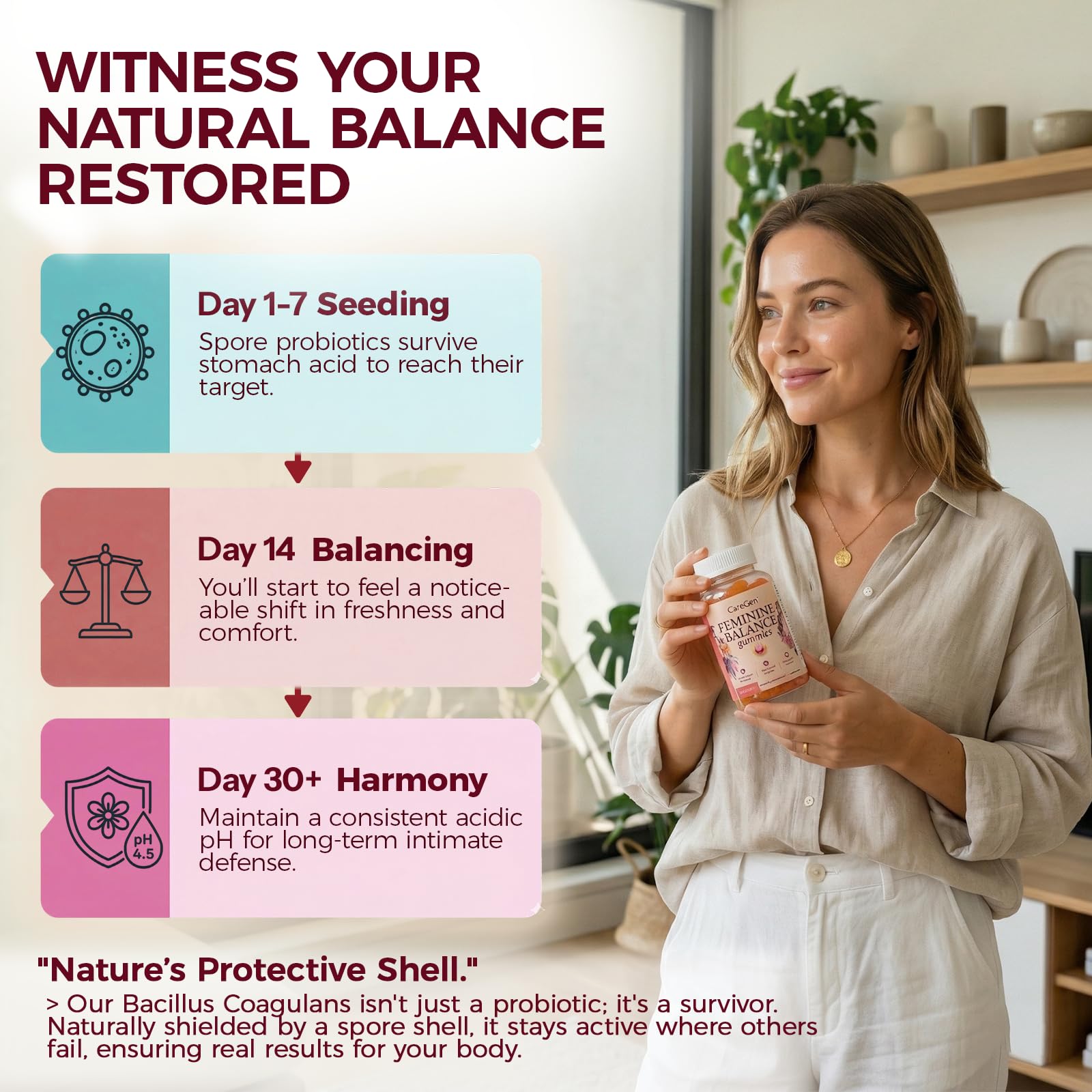 Feminine Probiotics Gummies for Odor, Flora & pH Balance – 1-Month Supply — Amazon image 3