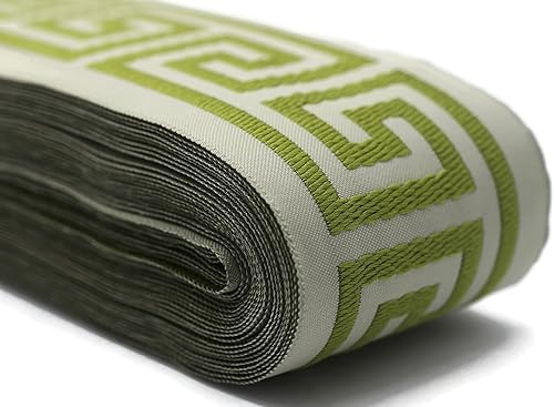 Miniatura 5 de 16 yardas de longitud 2.67 pulgadas de ancho de cinta verde griega para tus cortinas, cortinas de cinta, tela de tapicería 176-V6