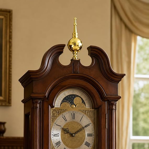 Brass Ball & Spire Clock Finial for Grandfather and Longcase Clocks