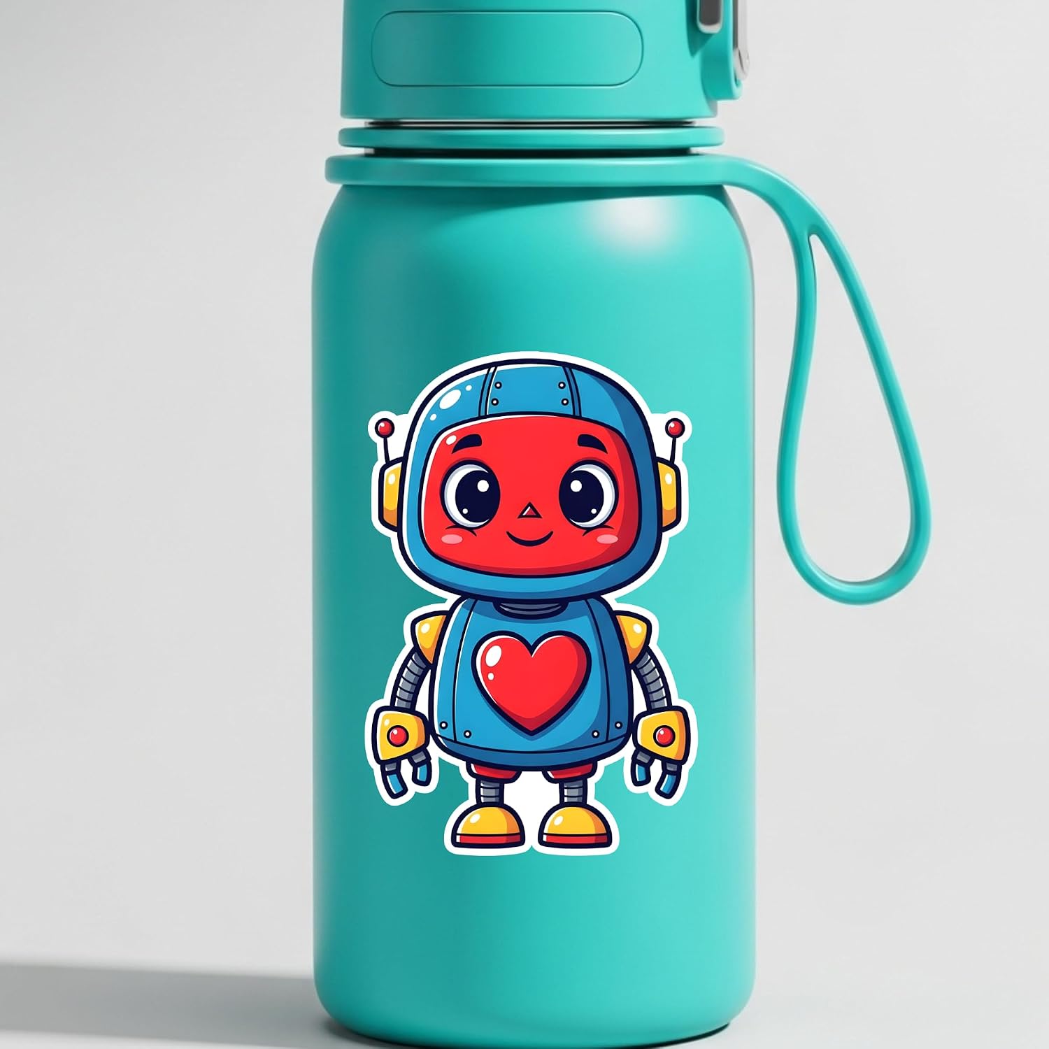Cute Robot Sticker, Weather Resistant Vinyl Decal for | Cars | Trucks | Walls | Windows | Laptops | 4 x 2.3 Inches image 3
