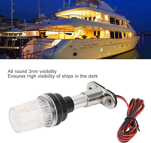 Miniatura 2 de Luz de navegación marina, 6 pulgadas alrededor de la luz impermeable de la popa del barco del LED para el yate