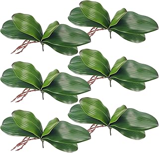 Miracliy Phalaenopsis Orchid Leaves Real Latex Touch Plants Arrangement