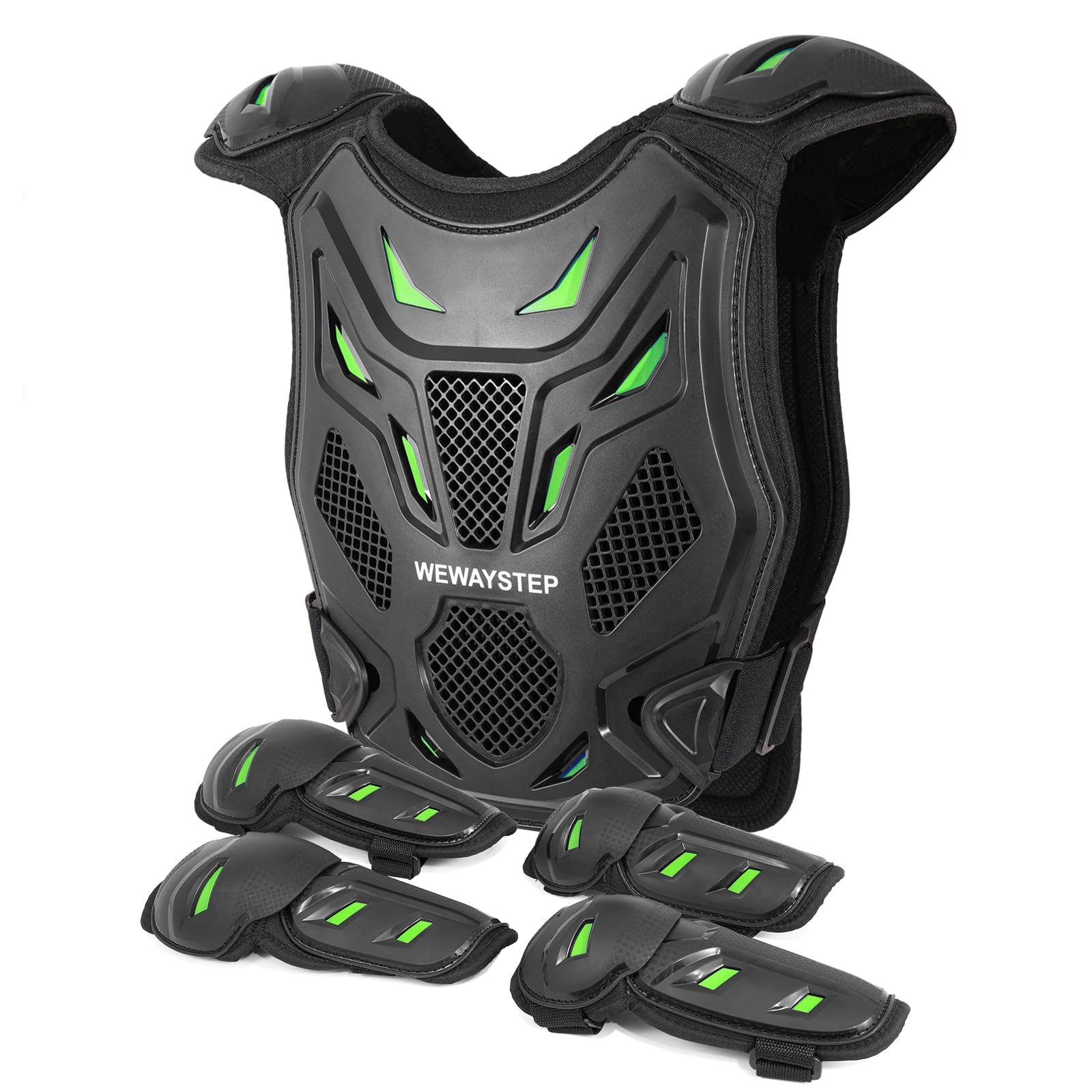 BYDOT Kids Motorcycle Full Body Armor: Chest, Back, Elbow, Knee Pads For Motocross, Racing, Skiing, Skating