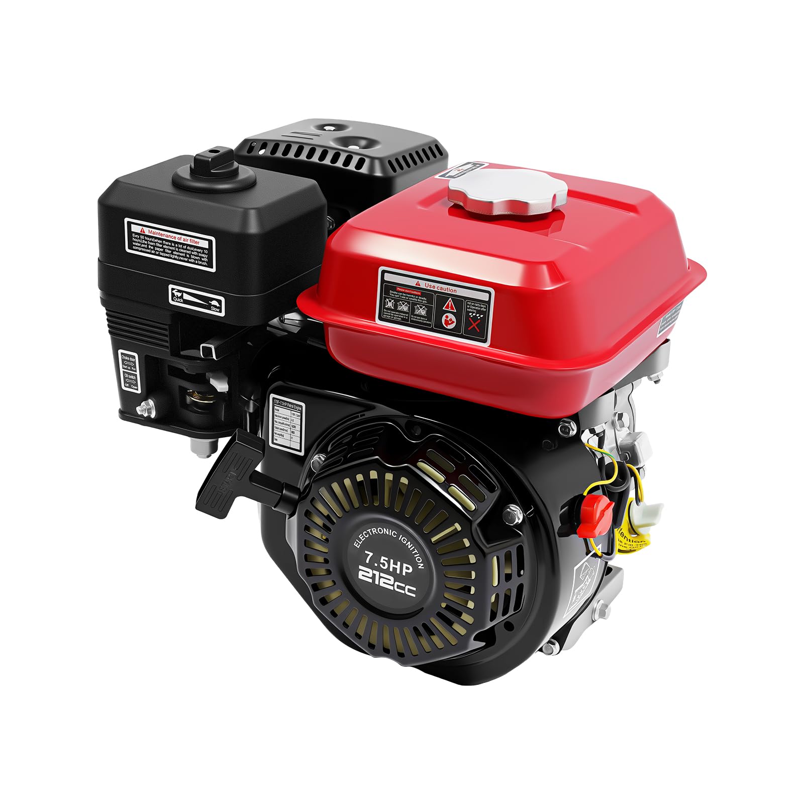 Motor de gasolina de 4 tiempos, alta potencia, ahorro de energía, motor de pie, motor de kart motor industrial de gasolina, con filtro de aire, alarma de aceite resistente y duradera