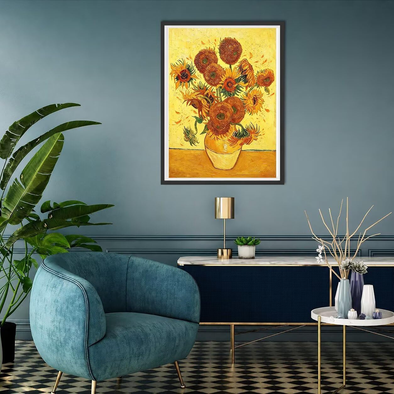 5D Diamond Painting Erwachsene Sonnenblume Eckige Steine 60x80-1142