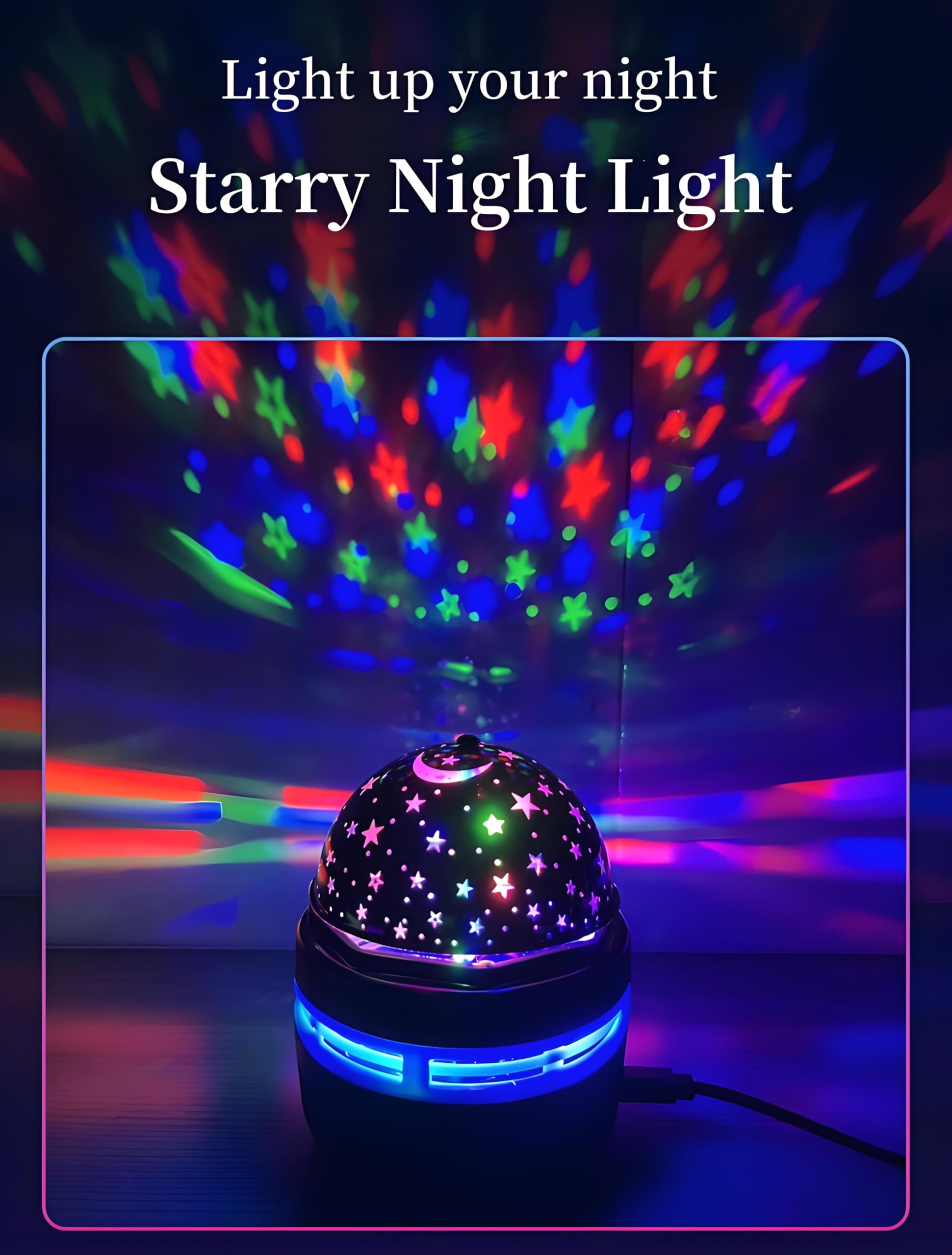 Zestaw 8 projektorów Gwiazdy Lampka nocna Zabawki Dzieci Mini LED USB Atmosfera Dom Samochód Party Rozmiar Przenośny Dekoracja