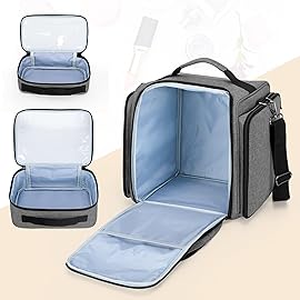 BAFASO Makeup Bag Cosmetic Bag with 4 Inner Removable Pouches, Multifunctional Travel Makeup Case (Patent Pending), Gray