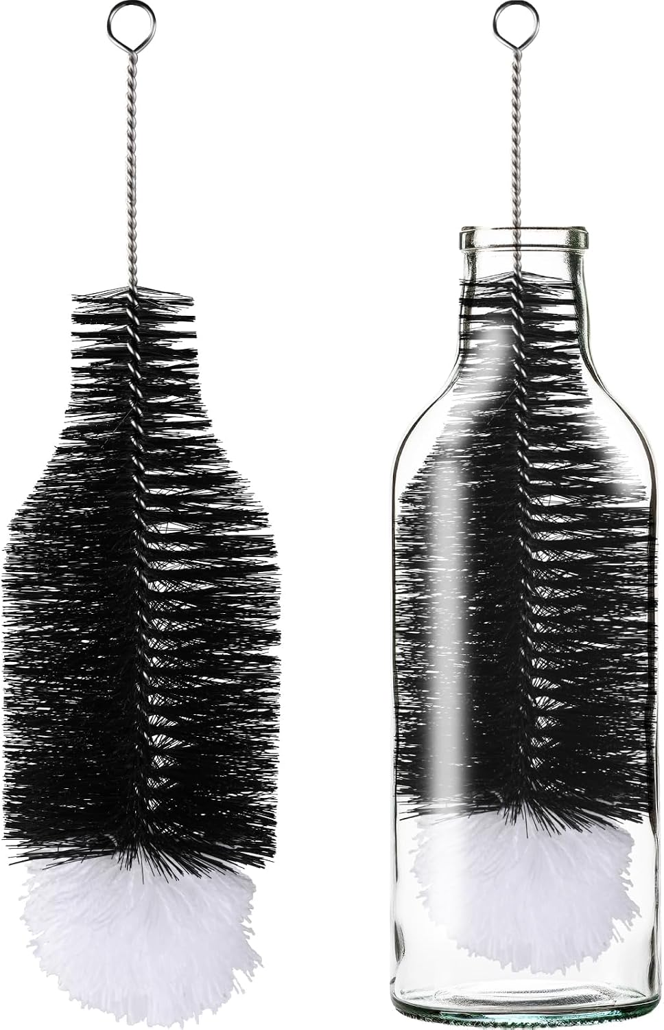 Bottle Brush for Sodastream Bottle 14.17" Cleaning Brush with Gentle & Anti-Scratch Bristles Bottle Cleaner for Soda Stream Bottle, Sports Water Bottles, Glasswares