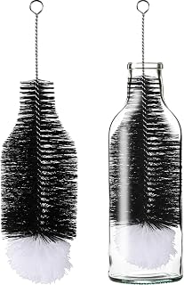 Bottle Brush for Sodastream Bottle 14.17" Water Bottle Brush with Gentle & Anti-Scratch Bristles Bottle Cleaner for Soda Stream Bottle, Cups, Glasswares