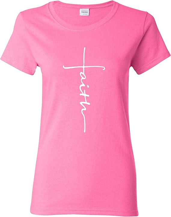 CLOTHING WORLD Faith Christian Women's Cotton TShirt with Short Sleeve