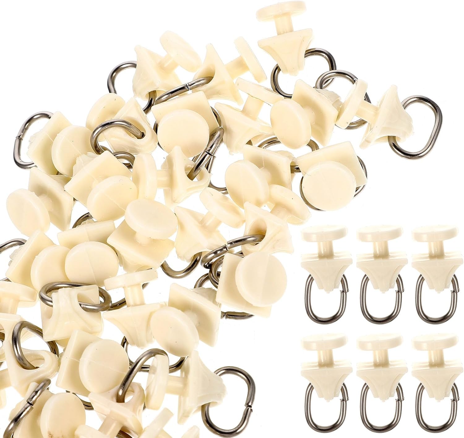 Curtain Track Rollers Silent Gliders 100Pcs Plastic Smooth Mute Wheels for Home Window Curtain Track Hardware Accessories