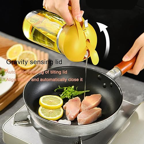 Miniatura 3 de Pulverizador de aceite de cocina, botella de espray de aceite 2 en 1 con pulverizador de aceite graduado para verter aceite de doble objetivo,